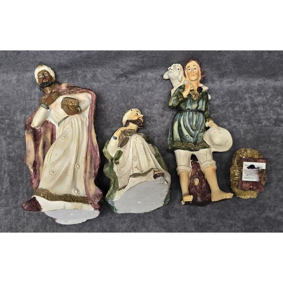 Holy Family Ceramic Nativity Scene Figurines Baby Jesus Wise Men & Sheppard Boy - Picture 8 of 10